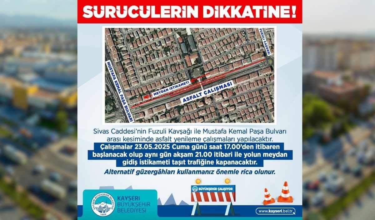 Kayseri Yollar Kapalı Olacak (1)