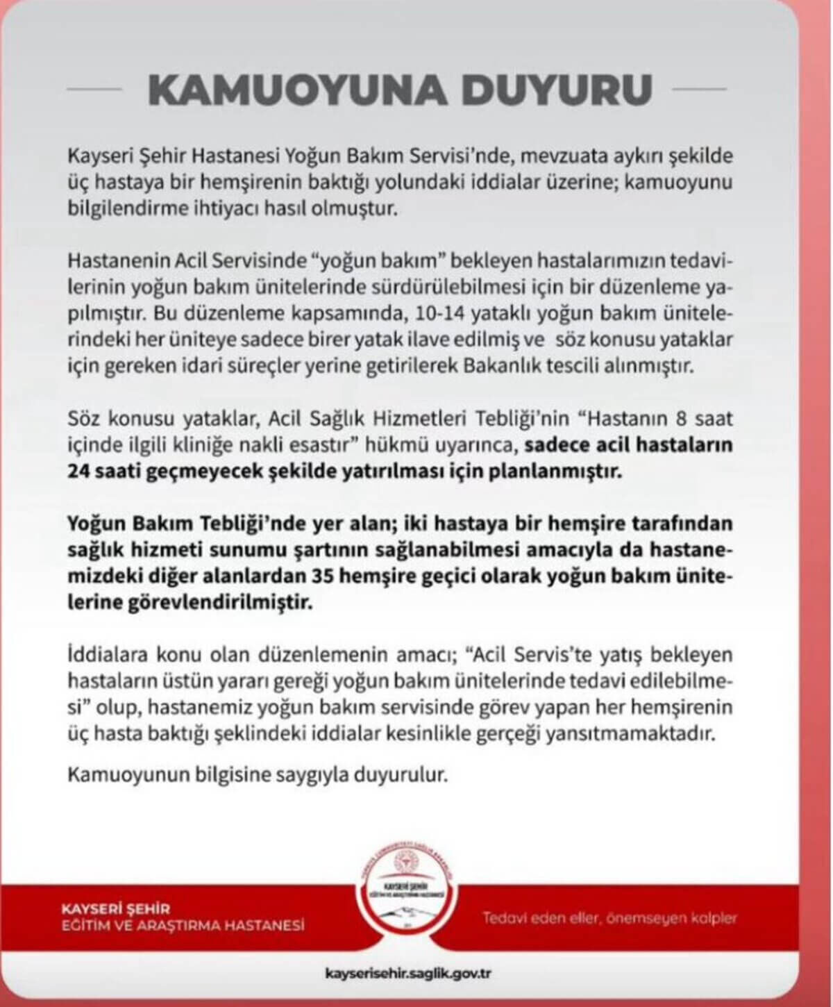 kayseri şehir hastanesi