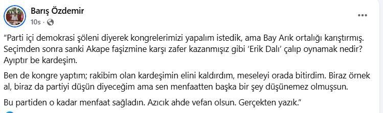 Chp Kayseri’de ‘Erik Dalı’ Krizi! (2)