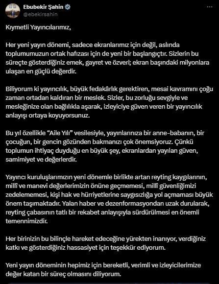 Rtük Başkanı Şahin Reyting Çabası Tatlı Rekabetle Sürdürülmeli (1)