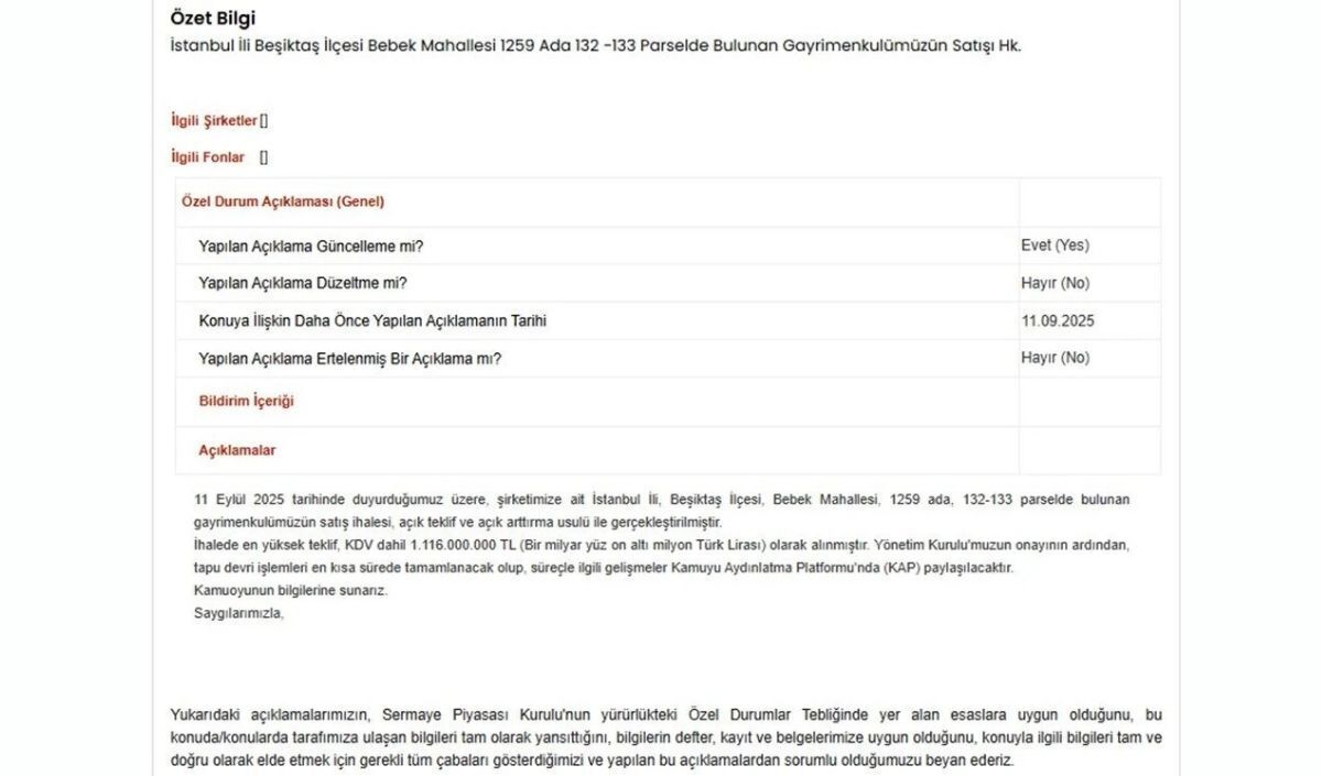 Beyaz Köşk 1,1 Milyar Liraya Satıldı Fetö Firarisi Akın İpek’in Satışı Gerçekleşti