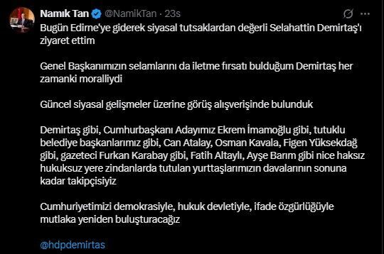 Chp’li Namık Tan Selahattin Demirtaş’ı Ziyaret Etti (3)