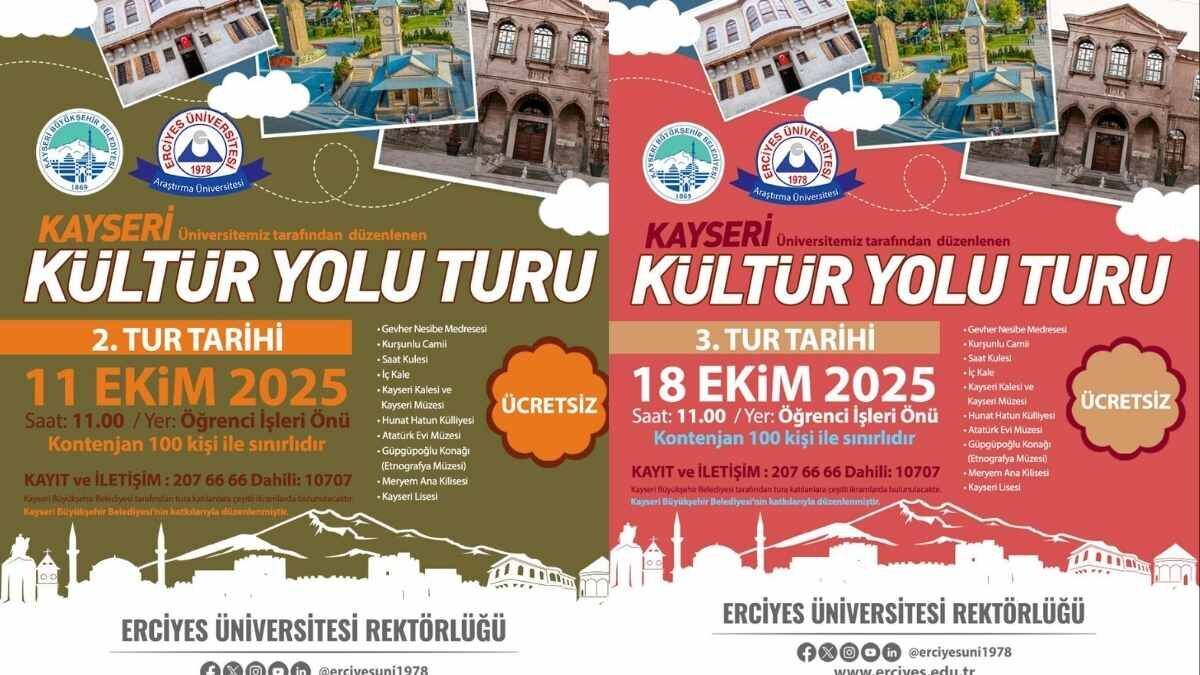 Erciyes Üniversitesi’nden Kültür Yolu Turu