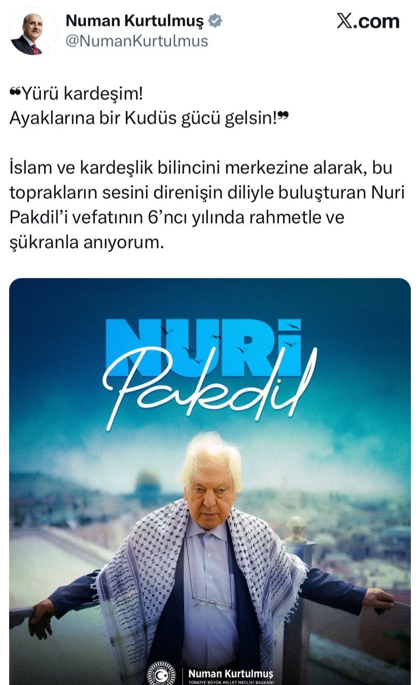 Numan Kurtulmuş, Atatürk’e 'Firavun' Benzetmesi Yapan Nuri Pakdil’i Andı-1