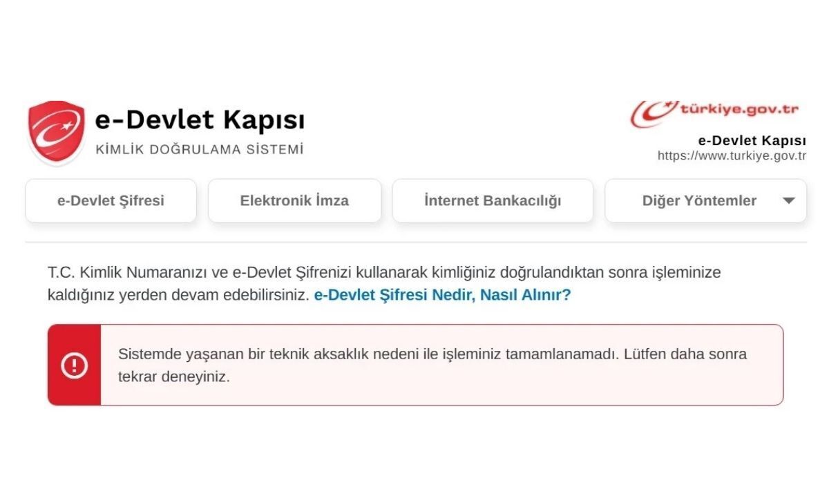 E Devlet Açılmıyor (1)