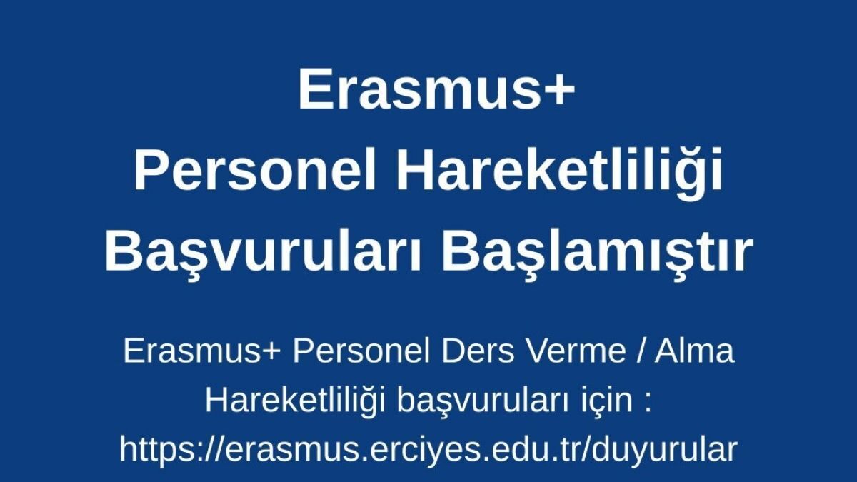 Erciyes Üniversitesi 2025–2026 Erasmus+ Personel Başvurularını Başlattı