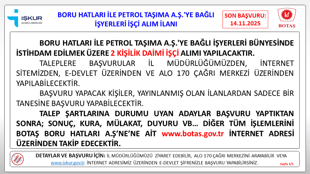 kayseri işkur