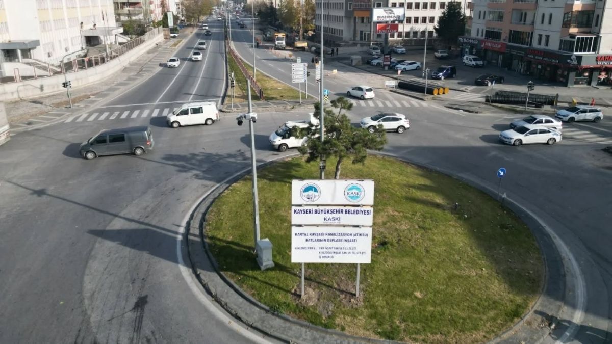 Kayseri’de Kartal Kavşağı Projesi Öncesi 23 Milyonluk Altyapı Yatırımı (1)