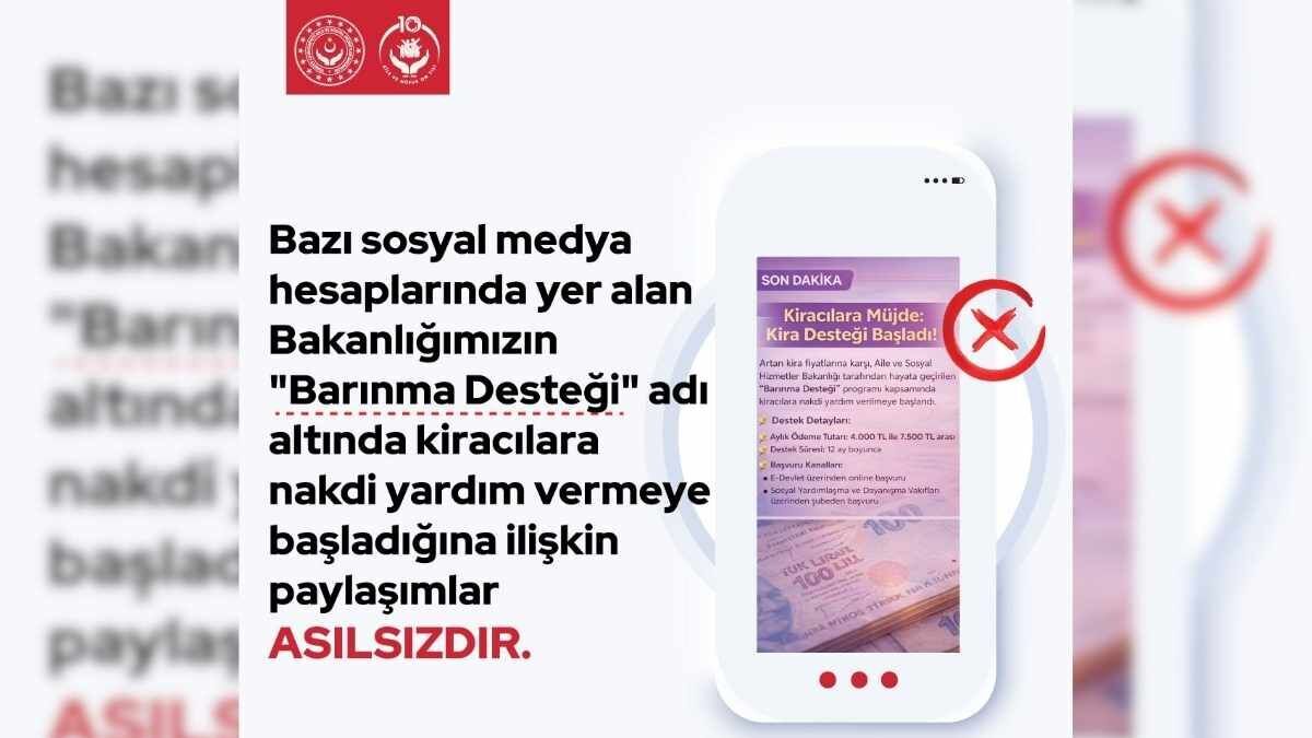 Barınma Desteği Hakkında Bakanlıktan Açıklama Geldi (3)