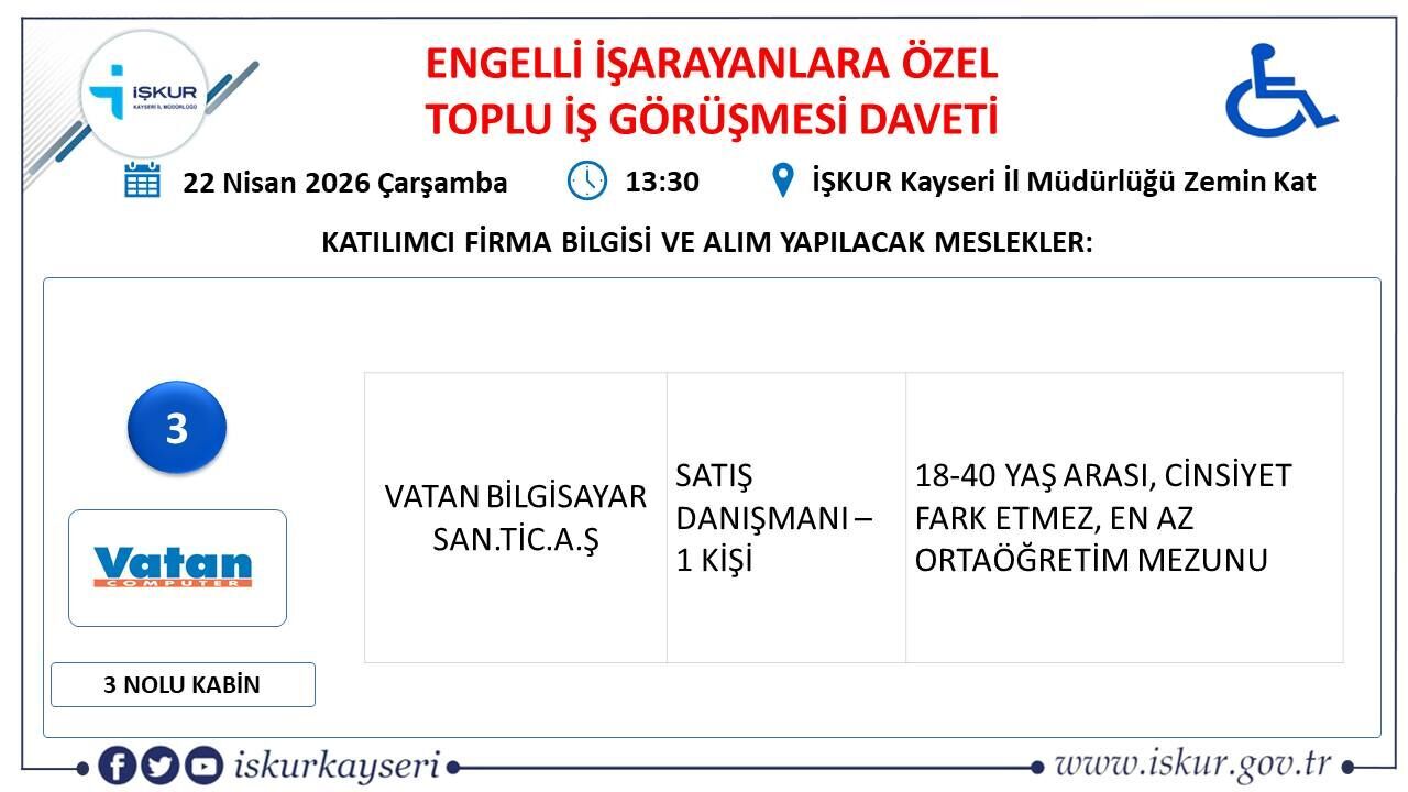 kayseri işkur