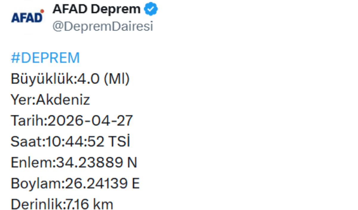 Afad Deprem