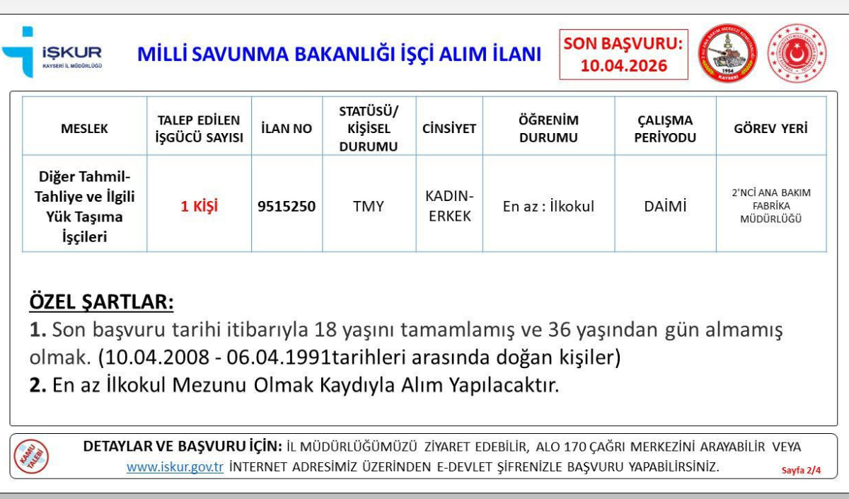 Işkur Kayseri 2